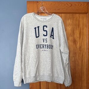 Gray USA vs Everybody Crewneck Sweater
